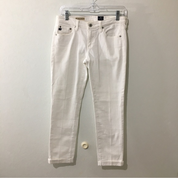 AG Adriano Goldschmeid White Stevie Roll Up Slim Straight Jeans. NWOT New sz 28 - Picture 3 of 7